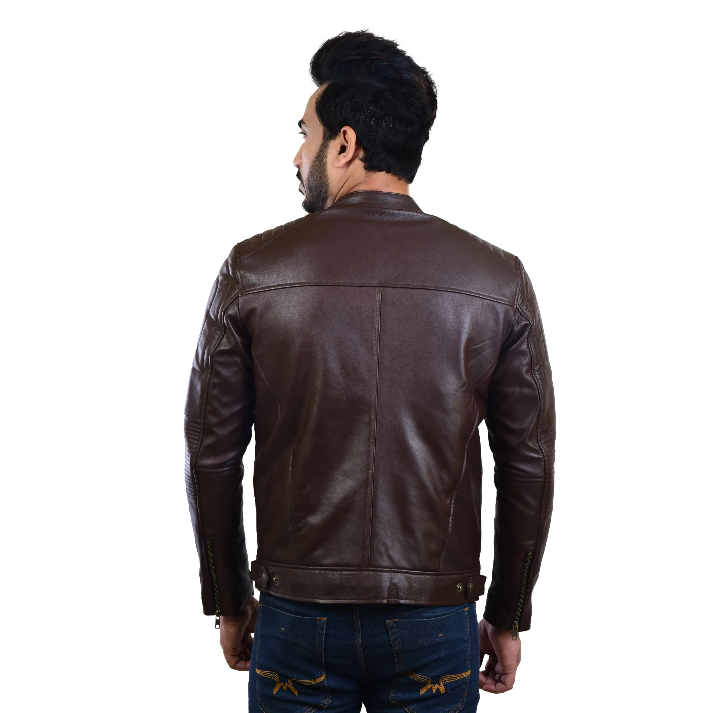 MENS LEATHER JACKET 410138(BLACK)