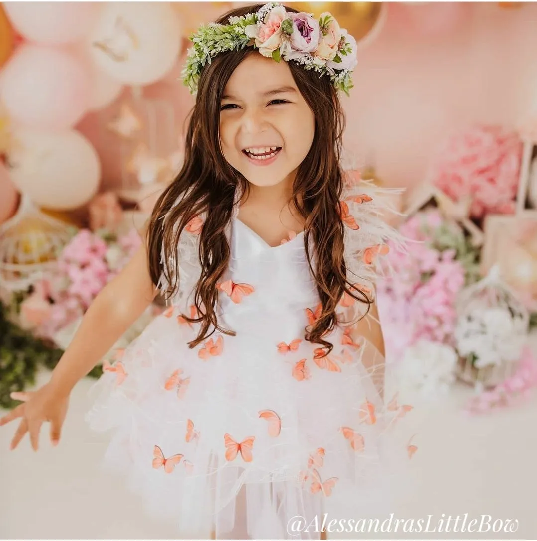 Orange Butterfly Whimsical Romper
